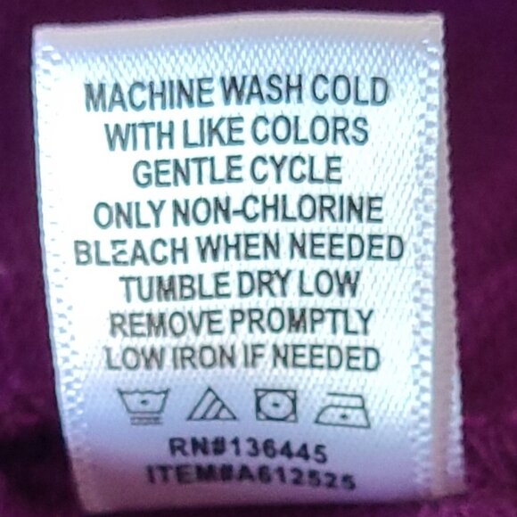 MUK LUKS THE ORIGINAL - WOMENS PLUM PULLOVER - DIAMOND DESIGN ON ELBOW SZ SMALL - Picture 7 of 7